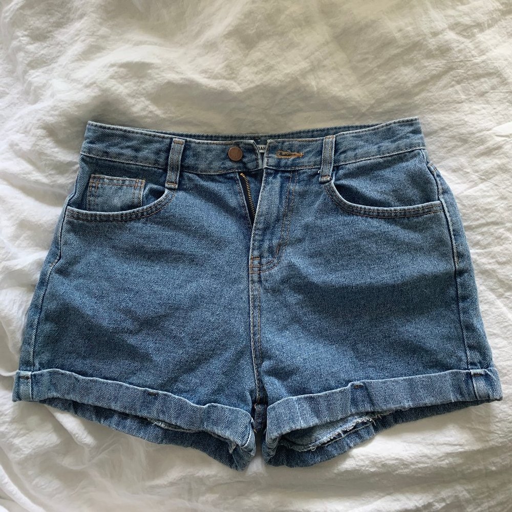 Mid Rise Jean Shorts